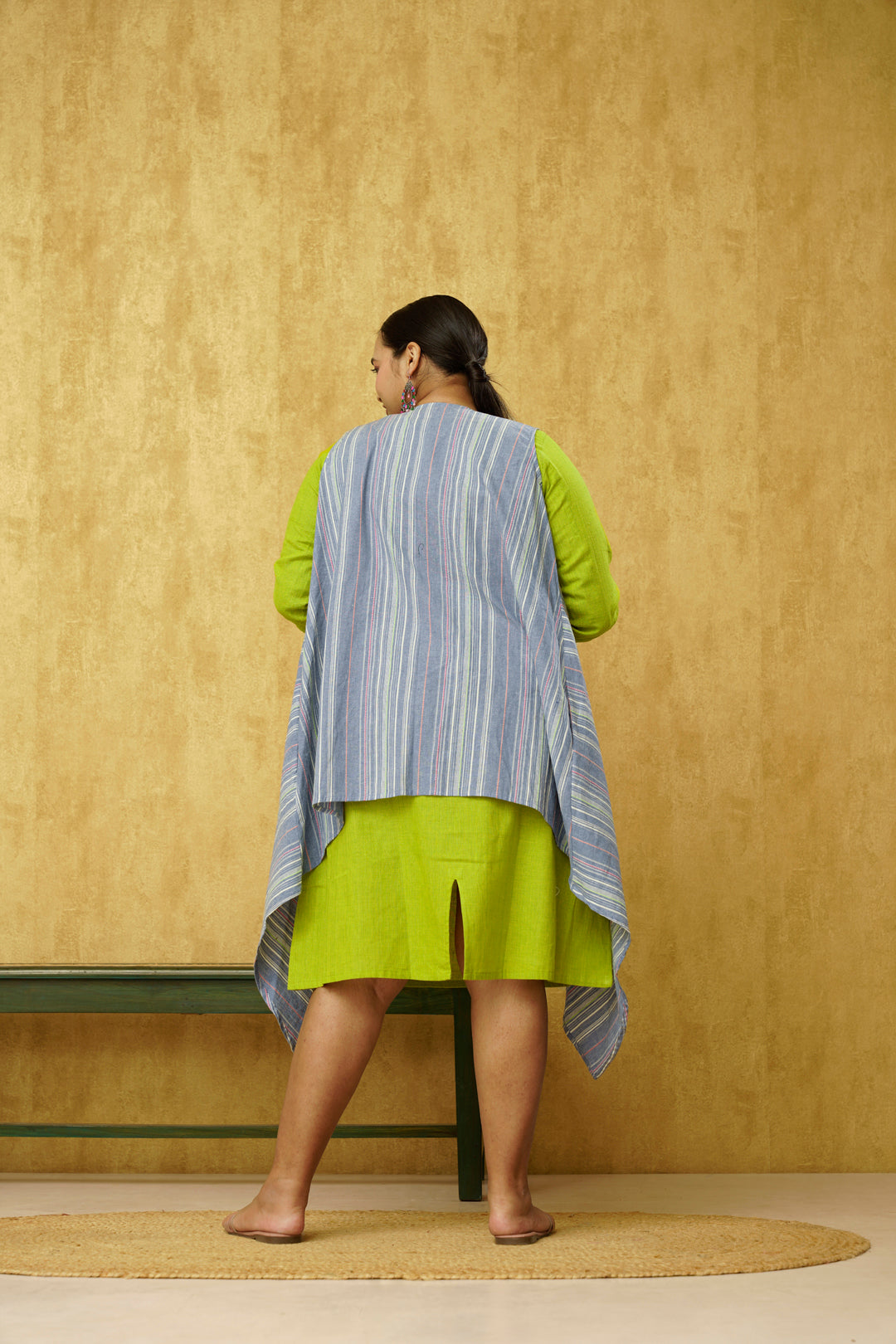 Lime Green colored Dress in XL to 10XL sizes for women