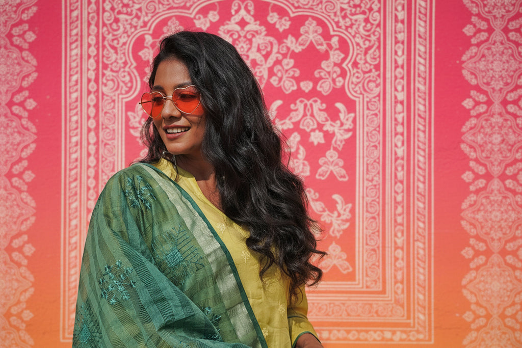 Elegant Yellow Green kurta sets