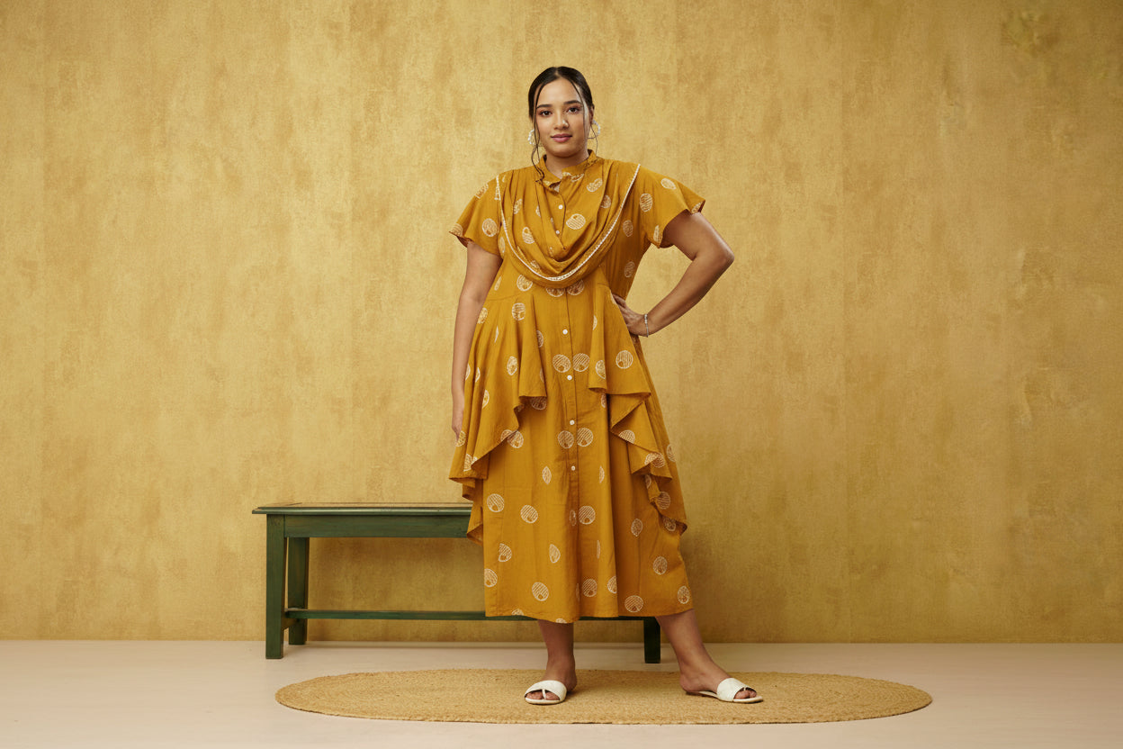 Blue Cotton Dress - plus size clothing online from Seams And Beyond