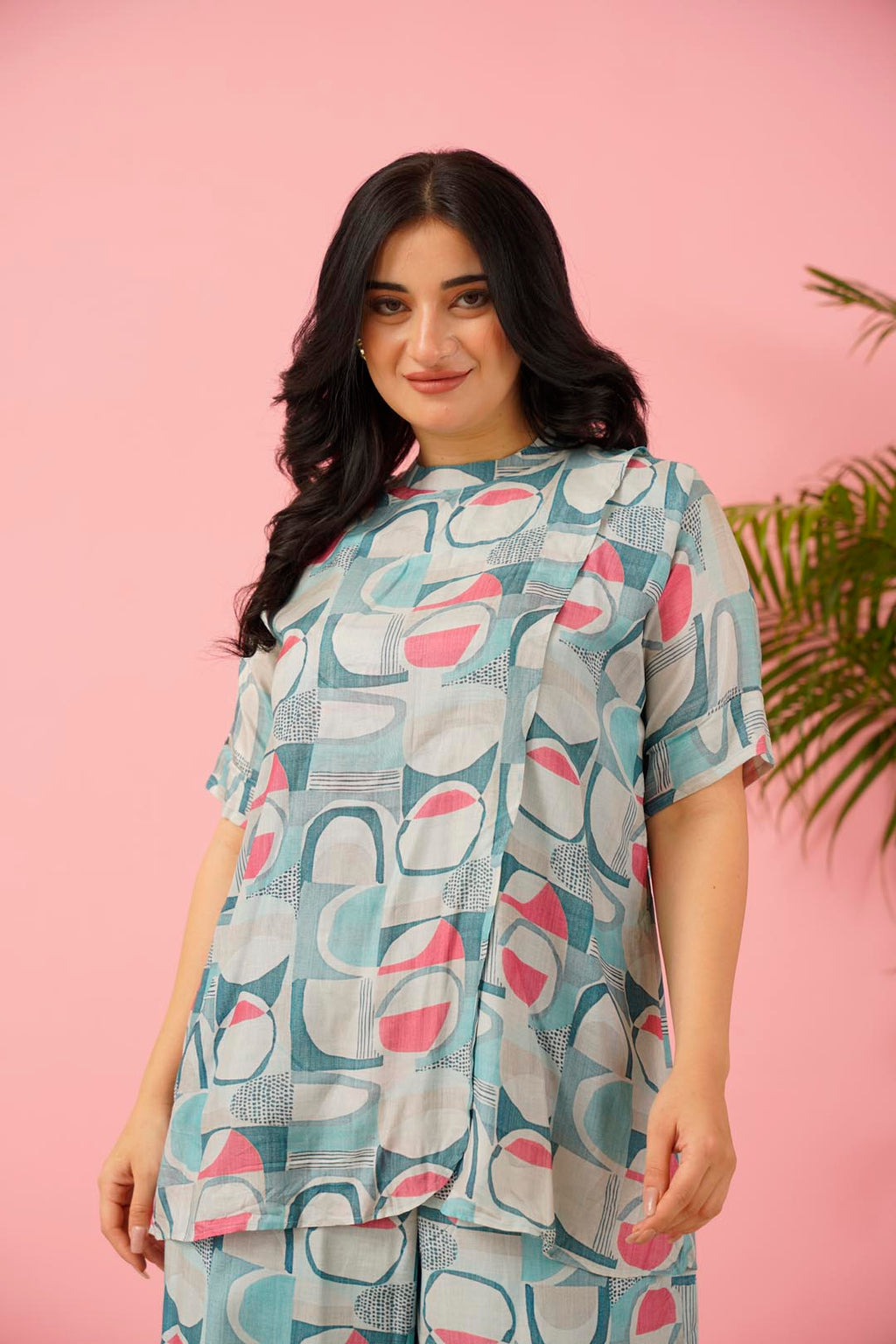 Maslin Silk Digital Print Co-Ord Set