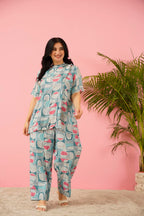 Maslin Silk Digital Print Co-Ord Set