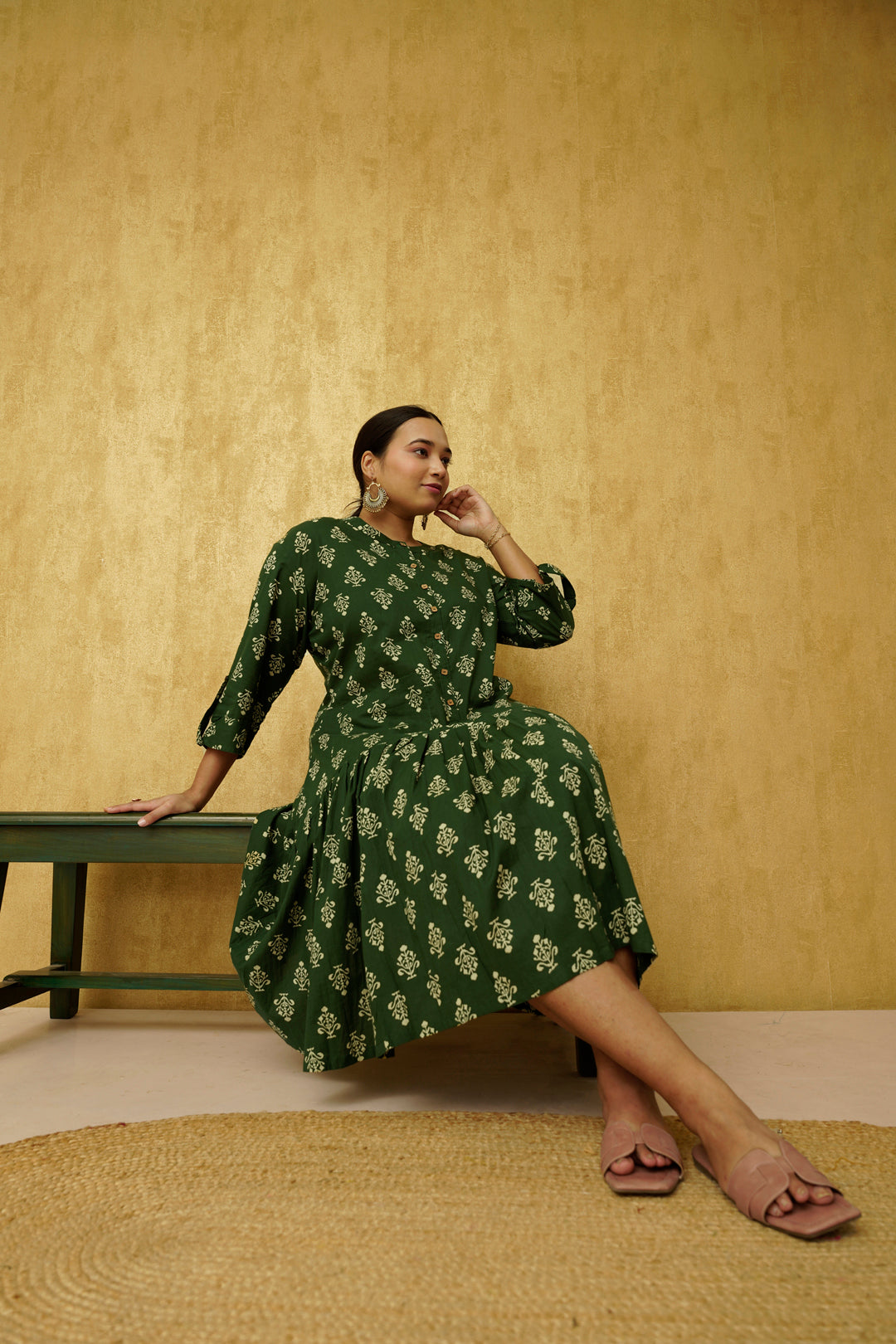 Stylish Green Dress in XL Size for women