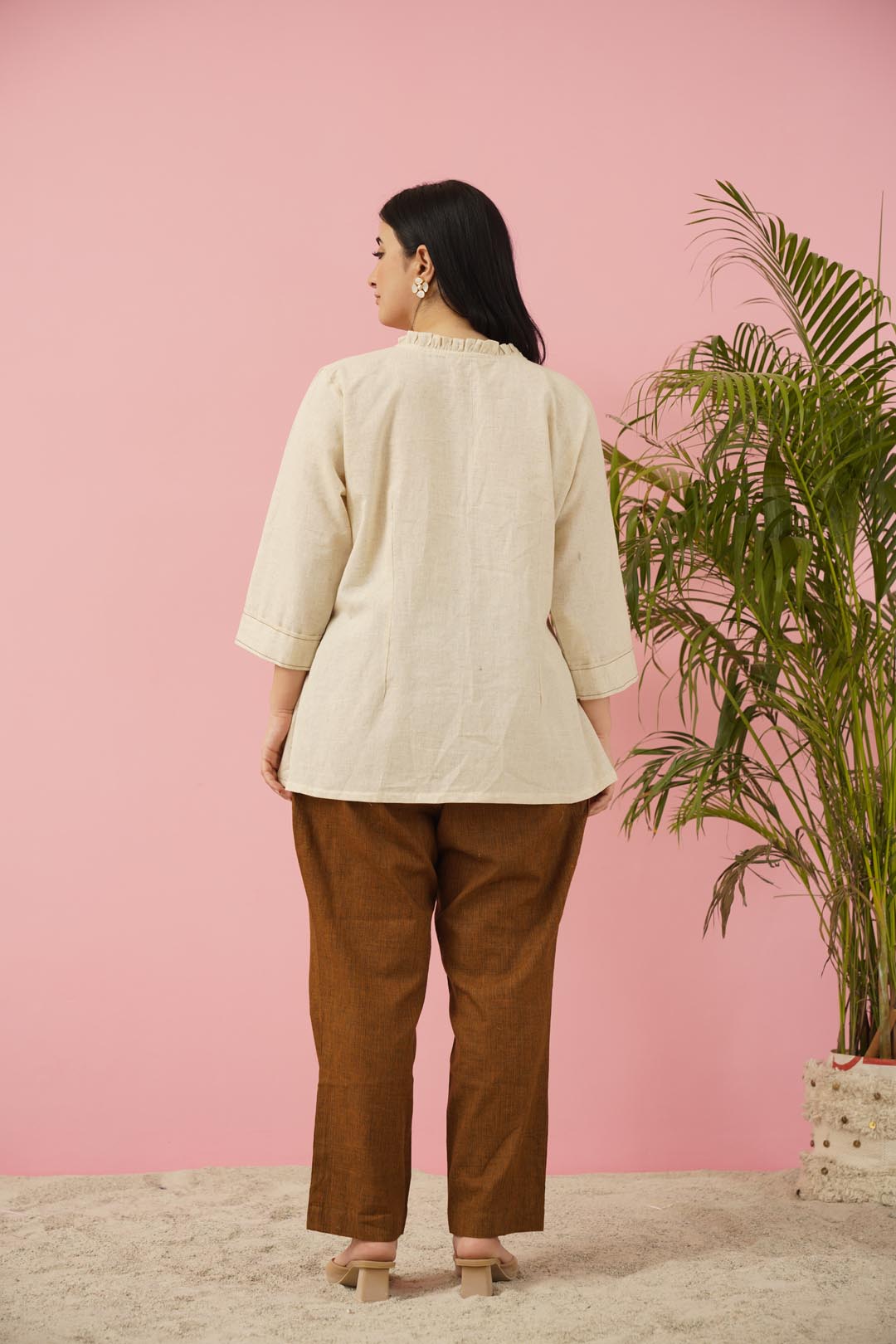 Artisanal Ruffle Detail Co-ord Set – Plus Size Premium Wear