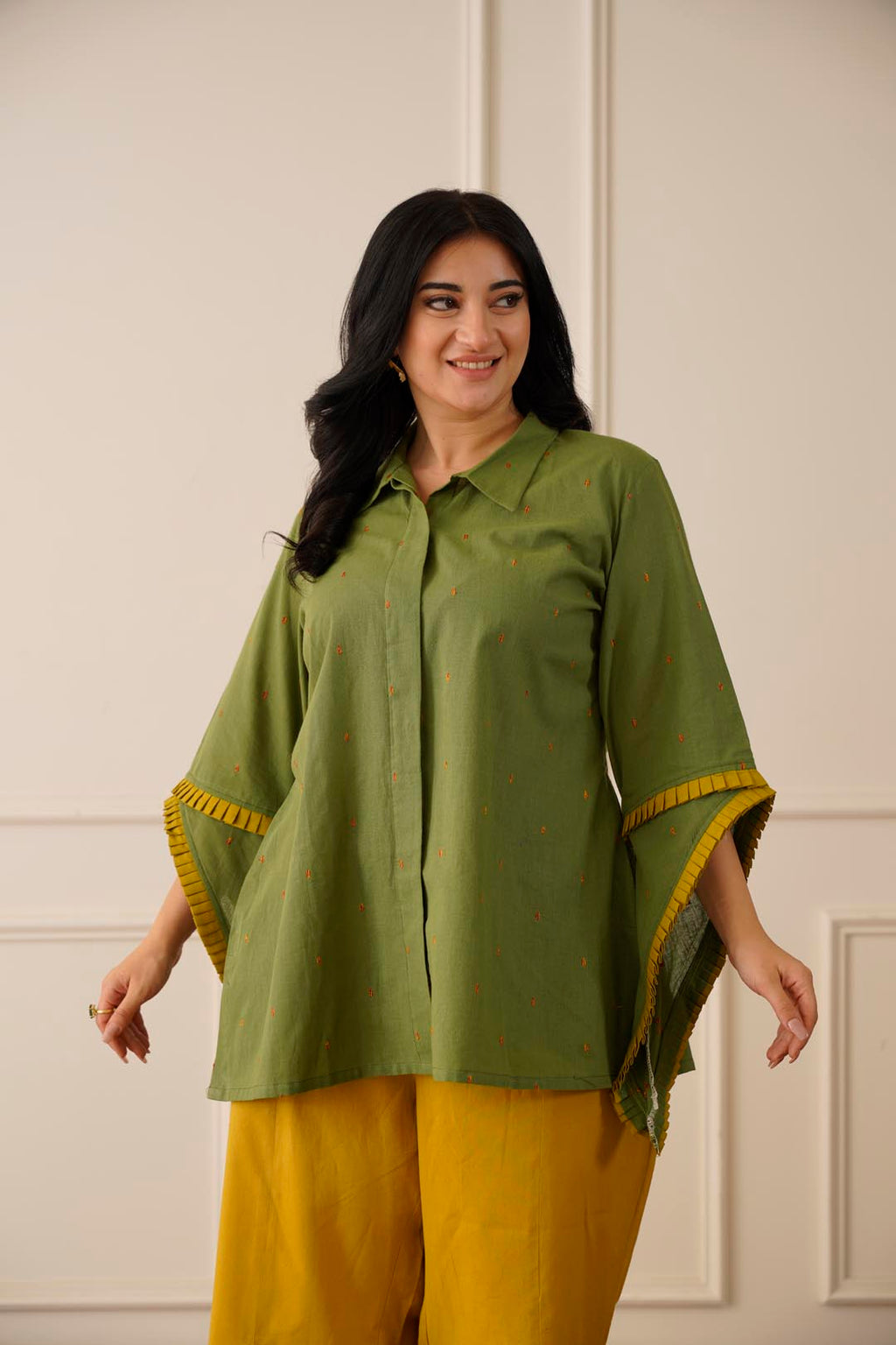 Traditional Mango Floral Cotton Co-ord Set | Summer Ethnic Wear