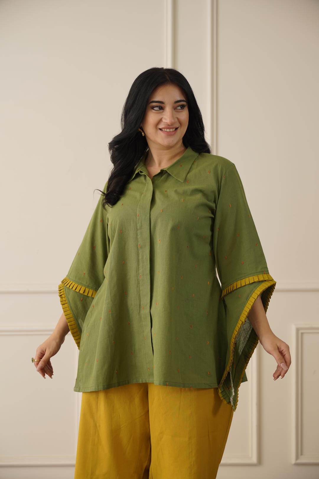 Traditional Mango Floral Cotton Co-ord Set | Summer Ethnic Wear