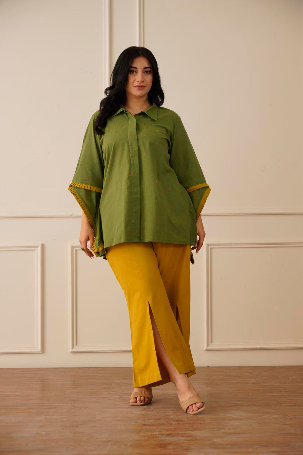 Traditional Mango Floral Cotton Co-ord Set | Summer Ethnic Wear