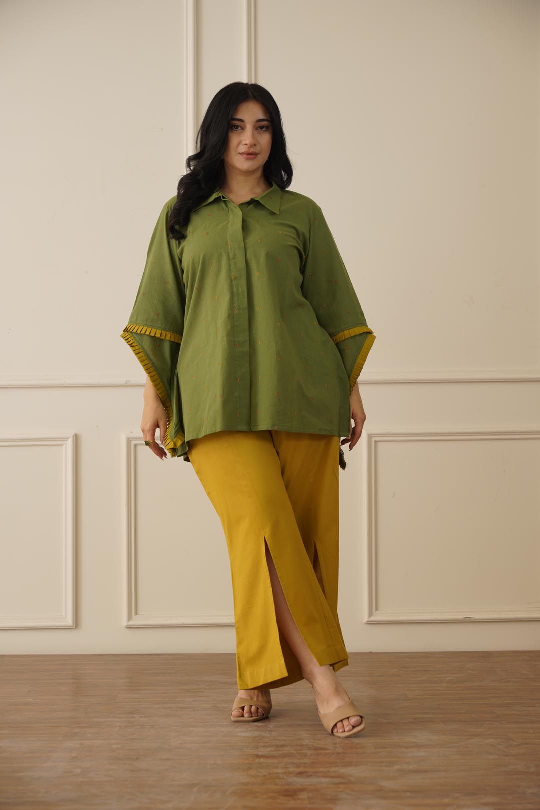 Traditional Mango Floral Cotton Co-ord Set | Summer Ethnic Wear