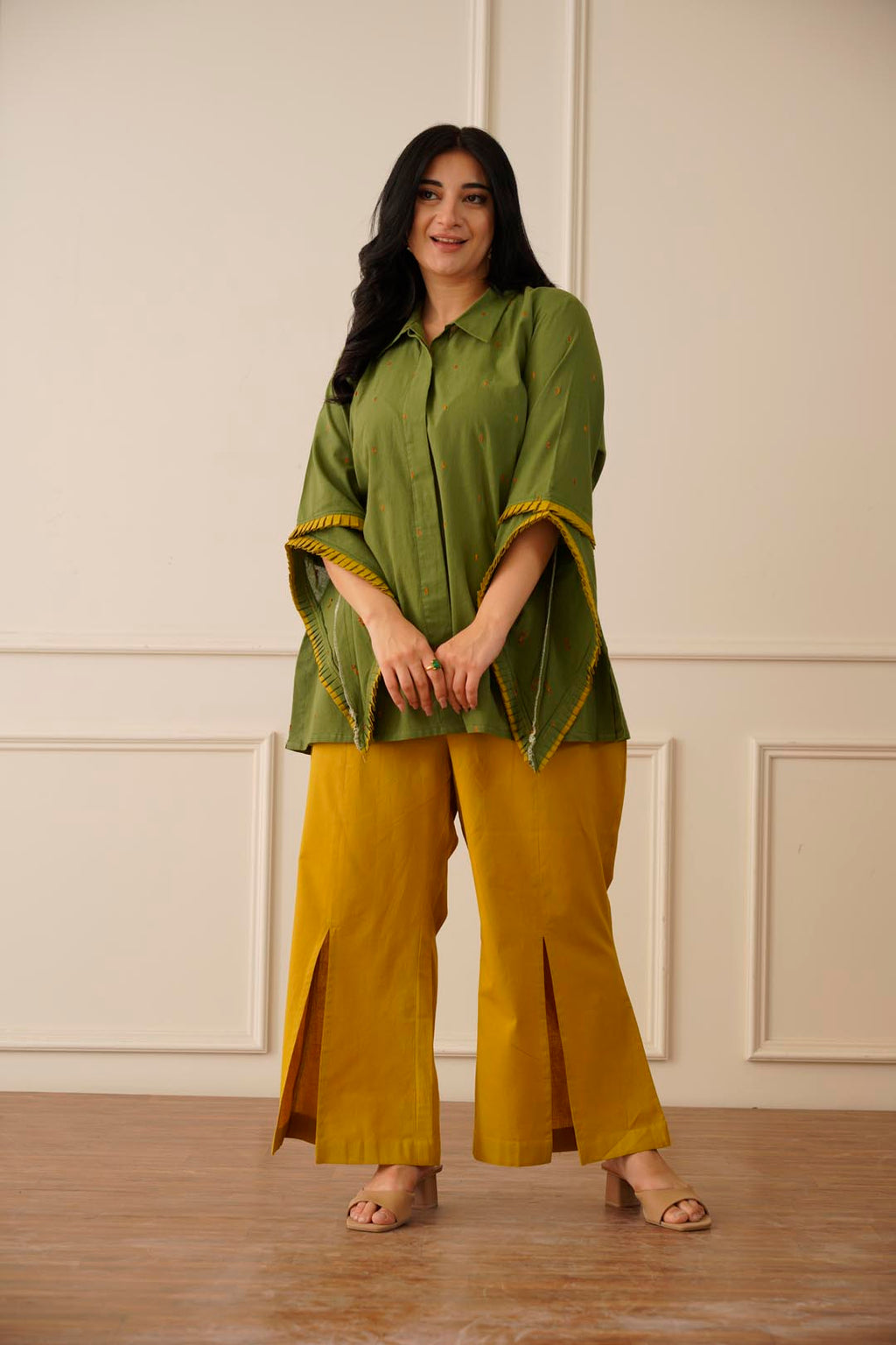 Traditional Mango Floral Cotton Co-ord Set | Summer Ethnic Wear