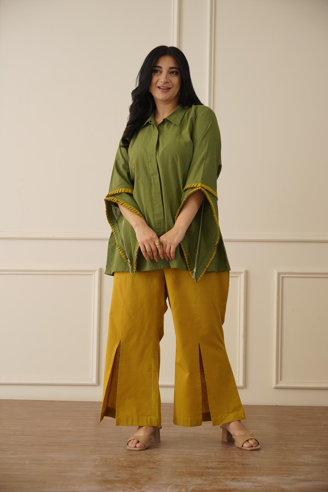 Traditional Mango Floral Cotton Co-ord Set | Summer Ethnic Wear