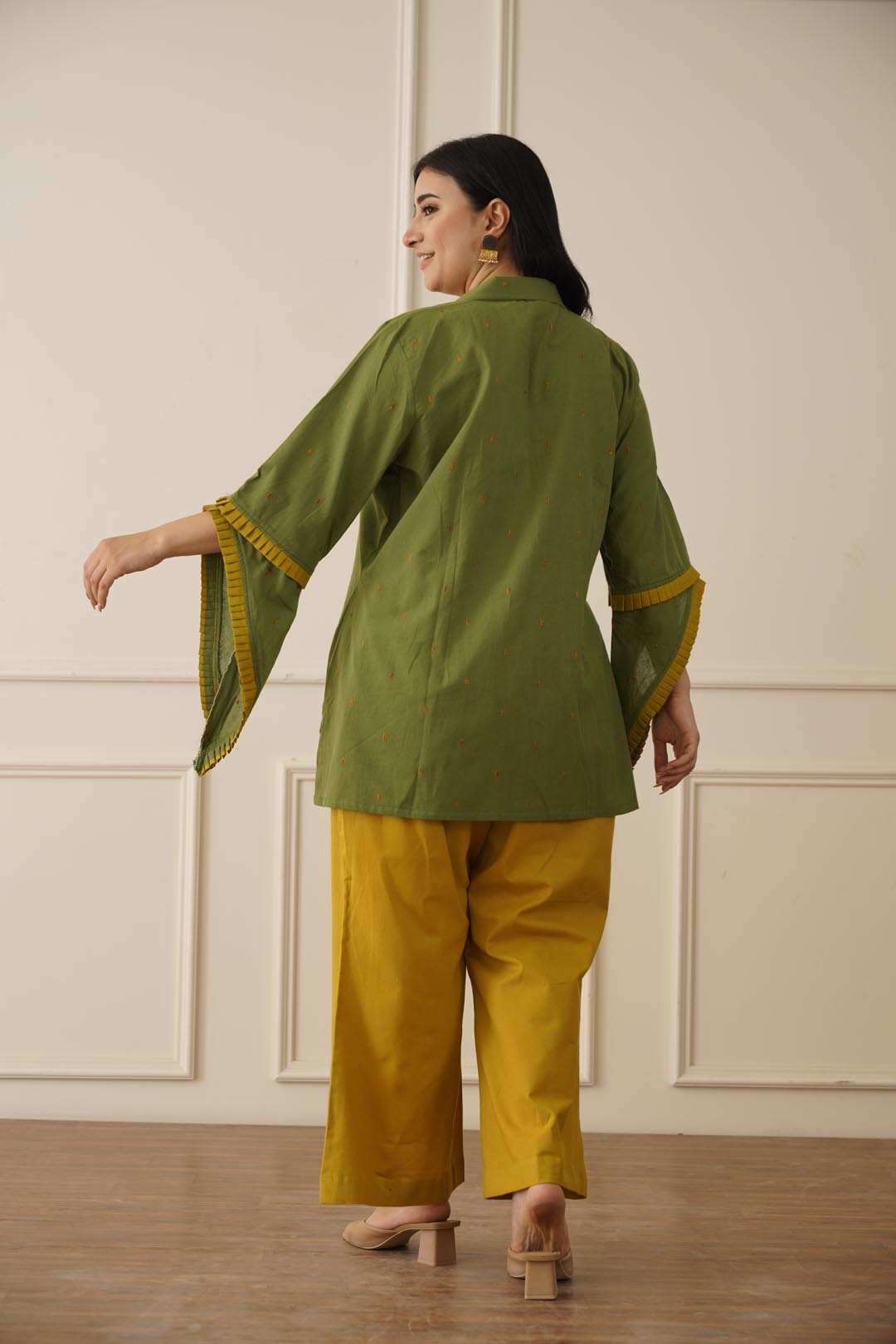 Traditional Mango Floral Cotton Co-ord Set | Summer Ethnic Wear
